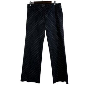 BCBGMaxazria Black with polka dot and pin stripe trousers size 10